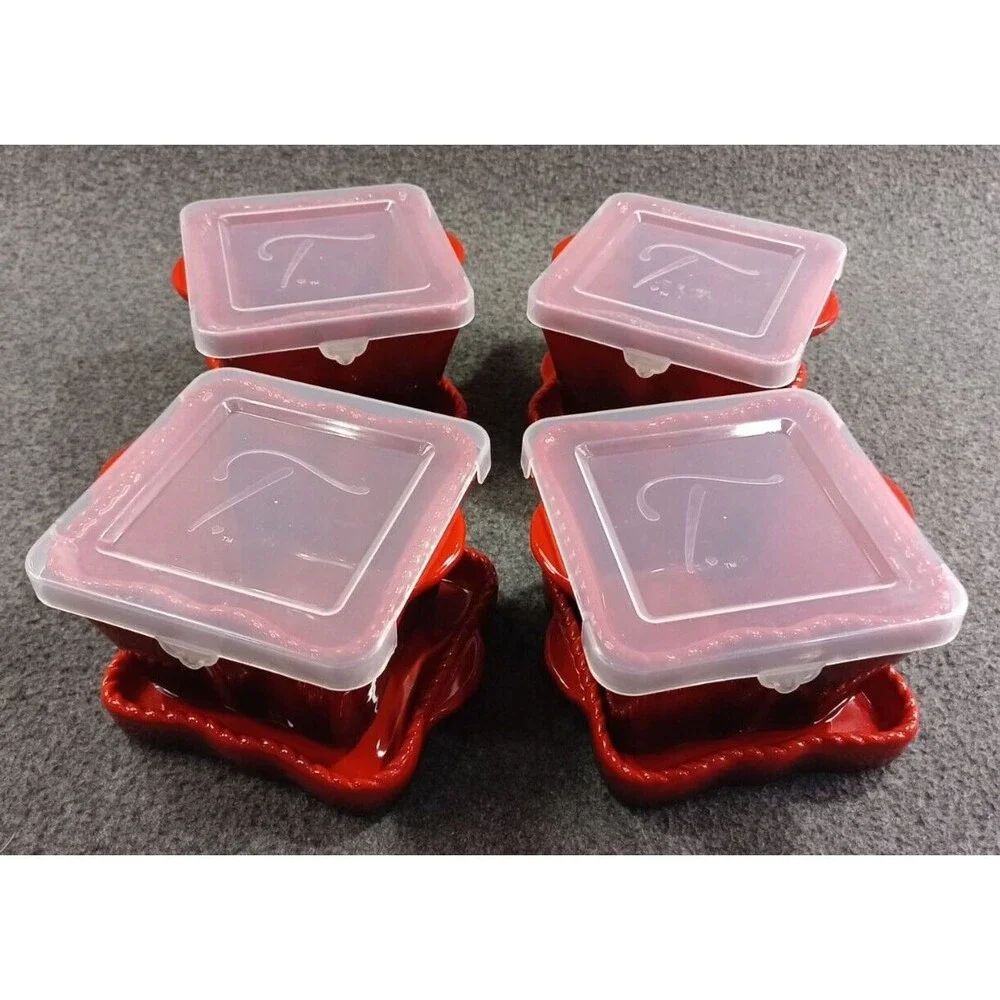 Temp-tations Set of 4 Ombre 8-oz Rammies w/ Unlimit Lids - New Tara At Home